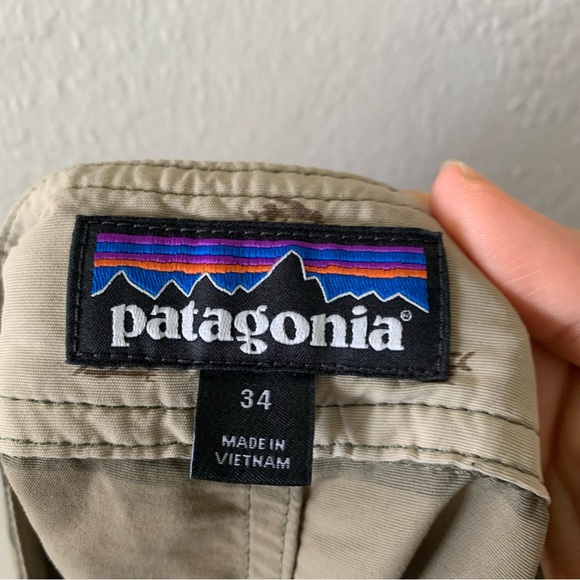 Patagonia Swim Water Wavefarer Striped Men's Tie Front Board Shorts 34 - Picture 8 of 10